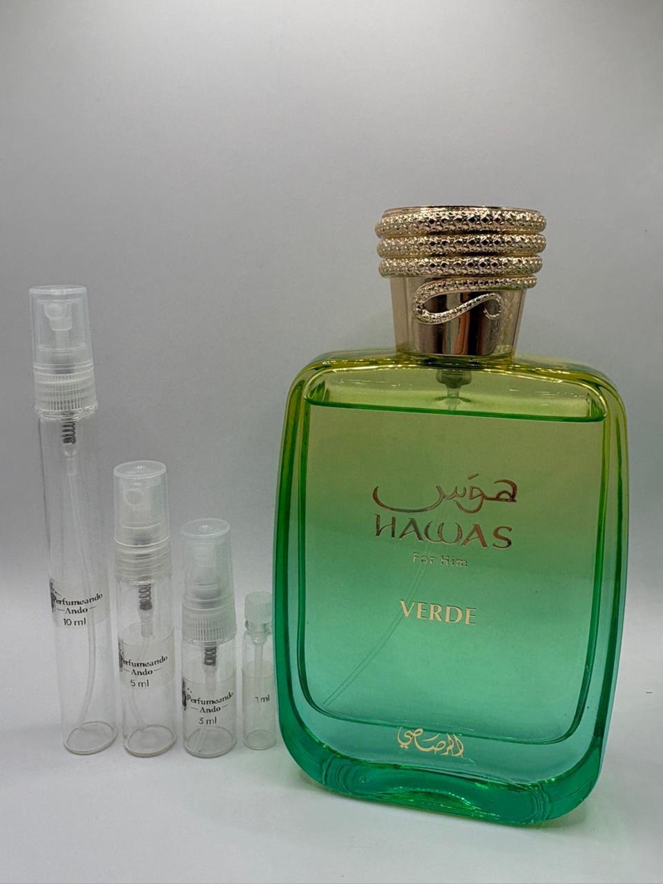 Rasasi Hawas For Him Verde Decant